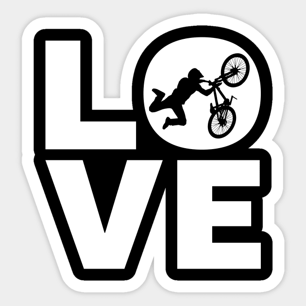 Love Bmx Gift For Bmx Riders Sticker by OceanRadar